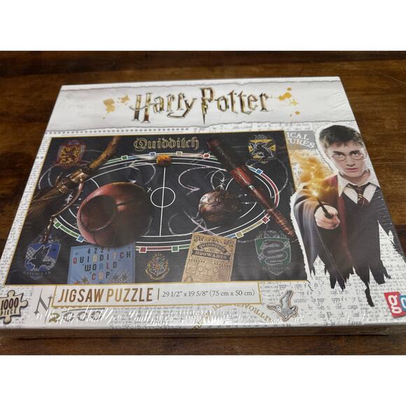Harry Potter Quidditch 1000 Piece Jigsaw Puzzle By Go! Games Sealed Box Ages 12+ - Picture 1 of 7